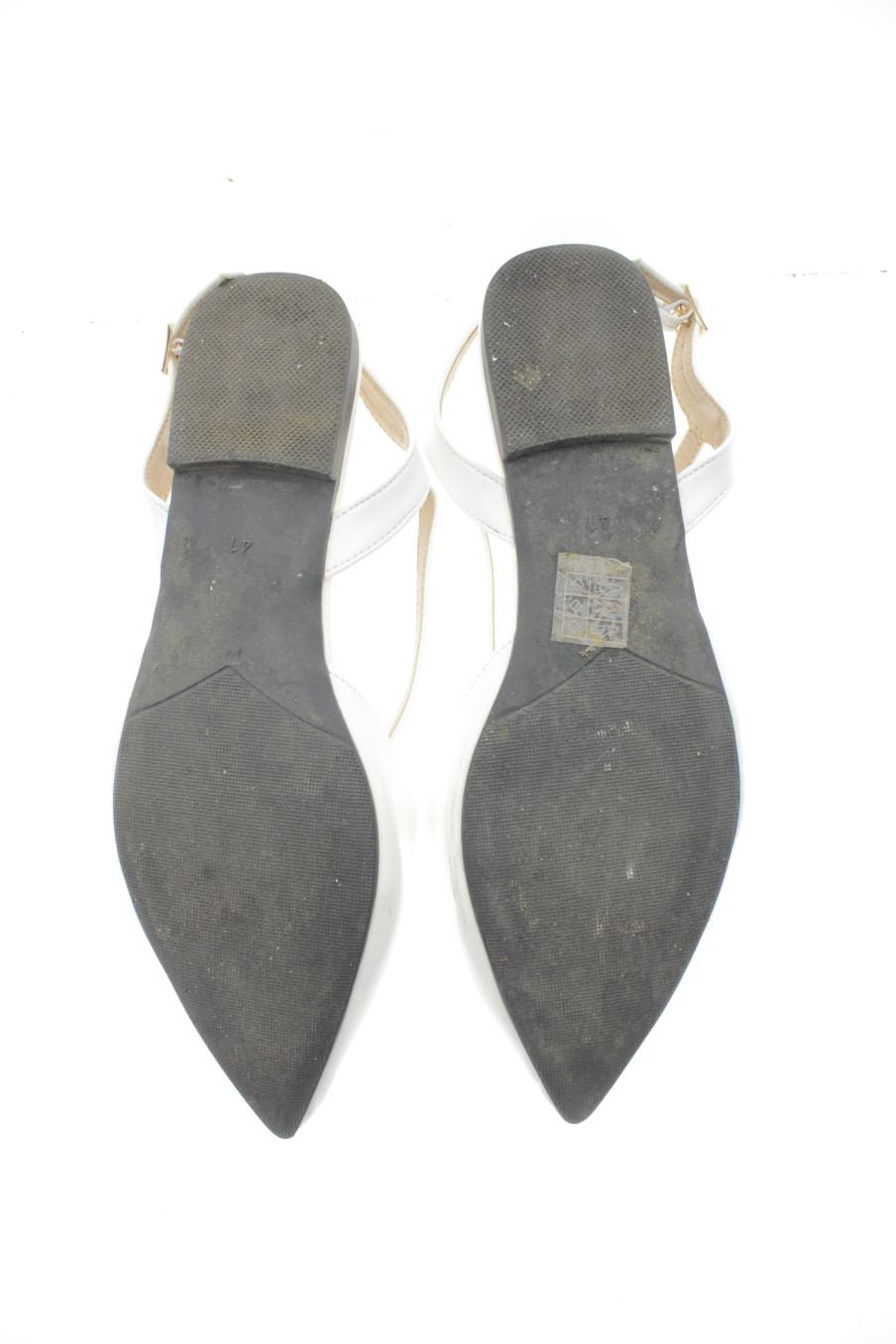 Sandalias planas de PERCENTIL de la talla 41, de color blanco de
