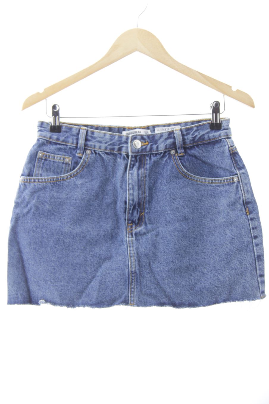 Jupe Pull & Bear de la taille 38, de couleur bleu de denim