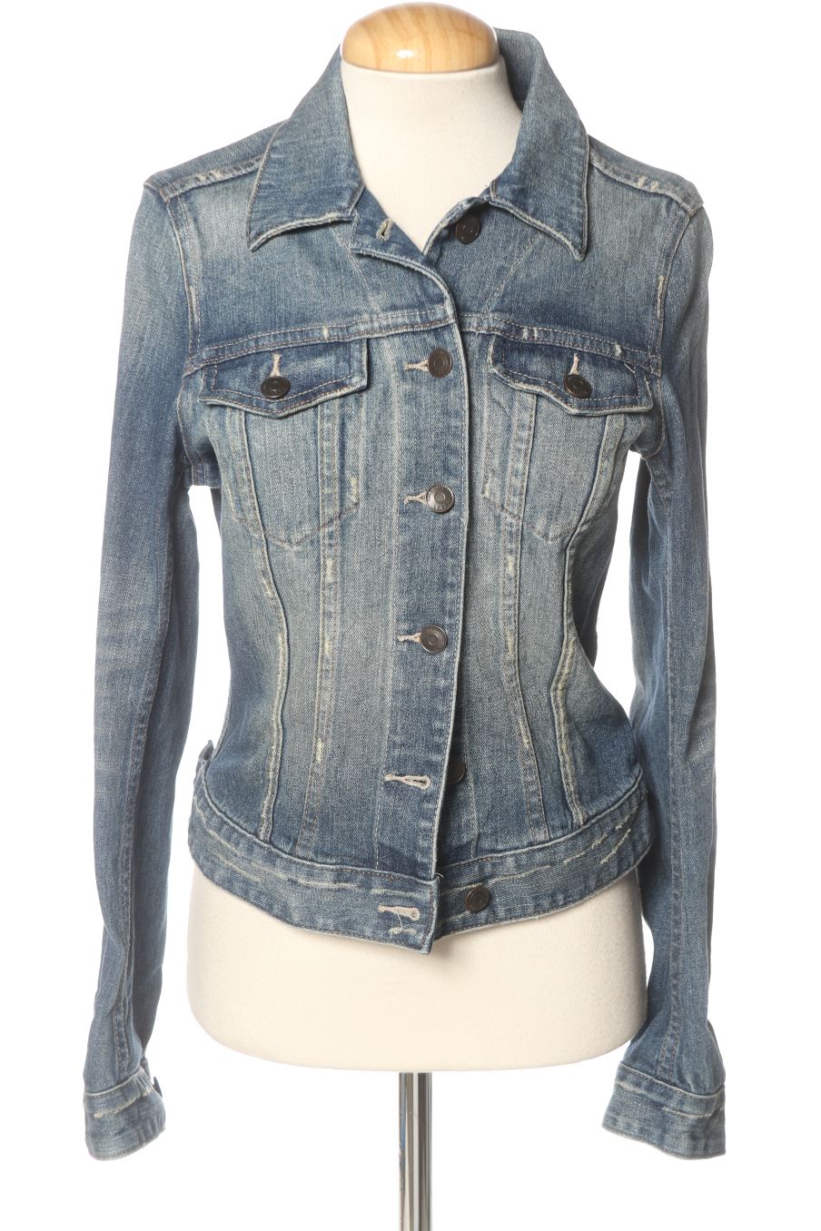 Blouson H&M de la taille 36, de couleur bleu de denim
