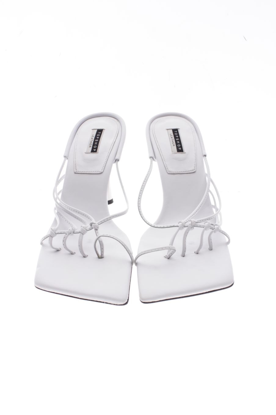 Sandalias tacon de Topshop de la talla 40, de color blanco de