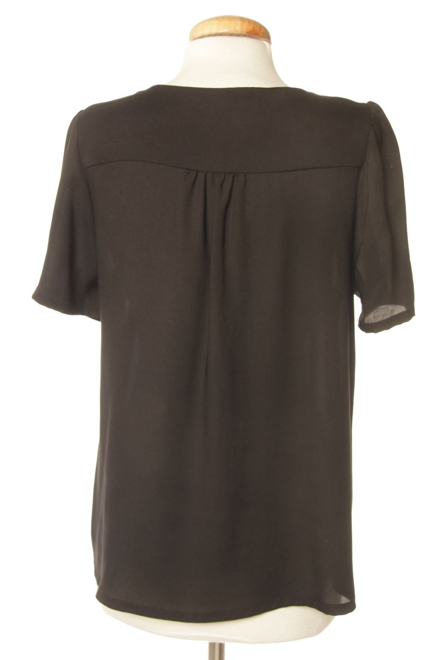 Blouse à manches courtes Zara de la taille S, de couleur noir