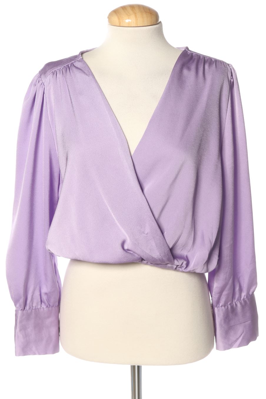 Blouse à manches longues Zara de la taille L, de couleur pourpre