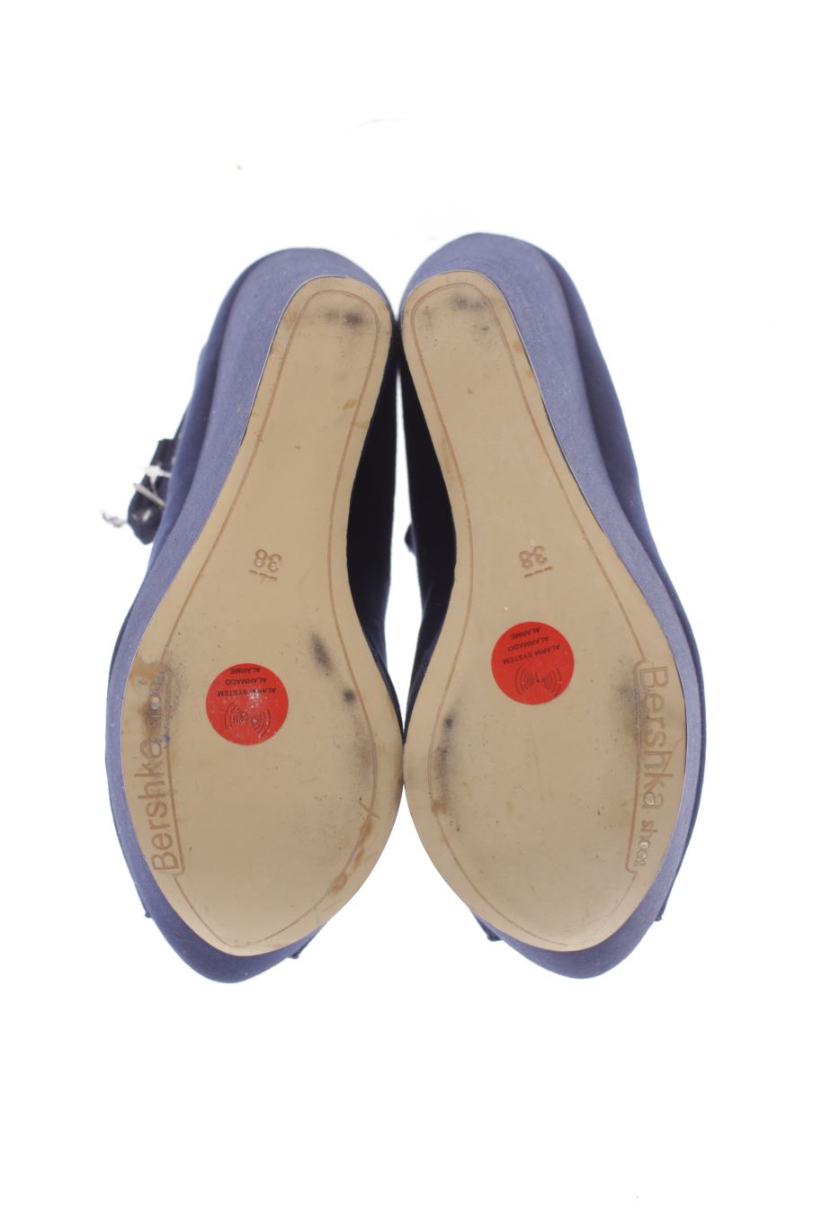 Plataformas de Bershka de la talla 38, de color azul marino de