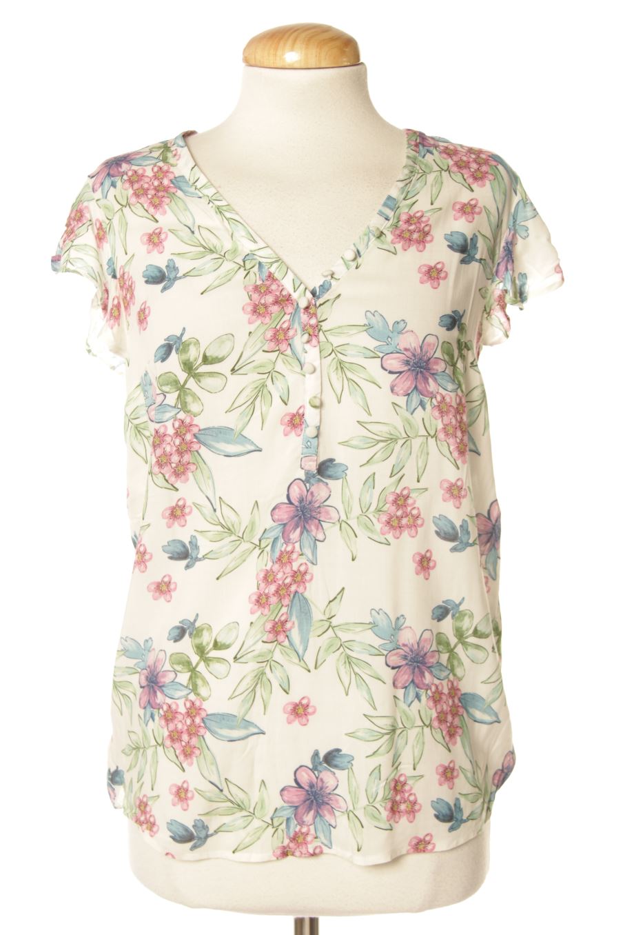 Kurzärmelige Bluse von PERCENTIL Größe S, Farbe Geblümt, für