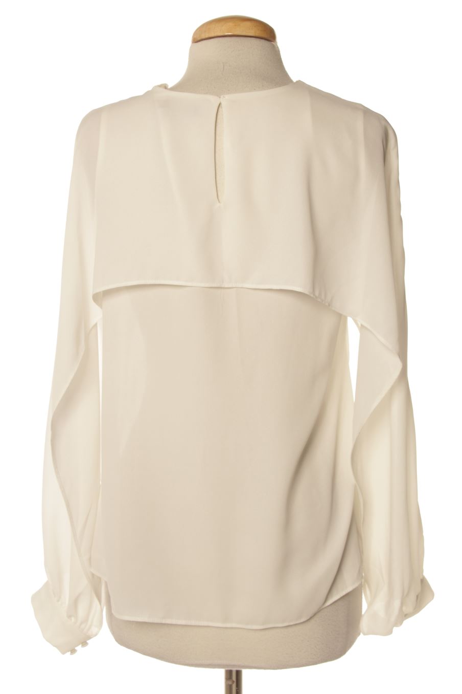 Blouse à manches longues Zara de la taille XS, de couleur blanc
