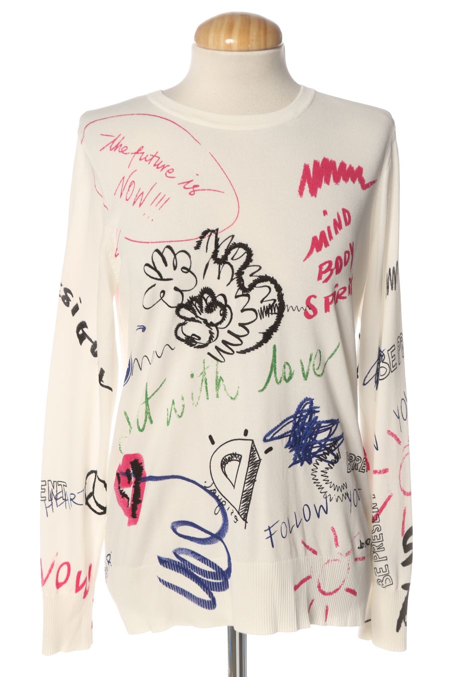 Pull Desigual de la taille L, de couleur blanc