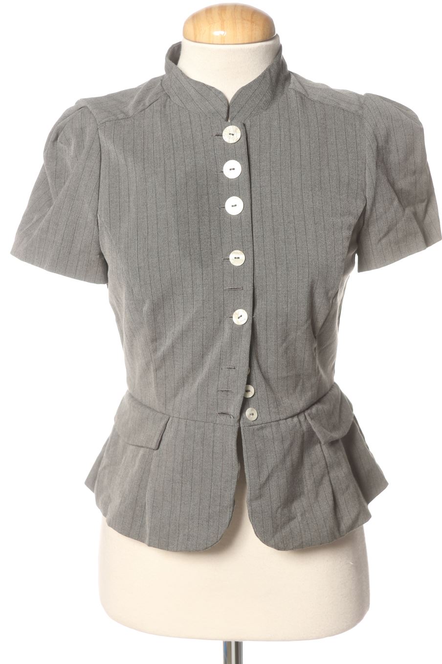 Blouse à manches courtes Zara de la taille S, de couleur gris
