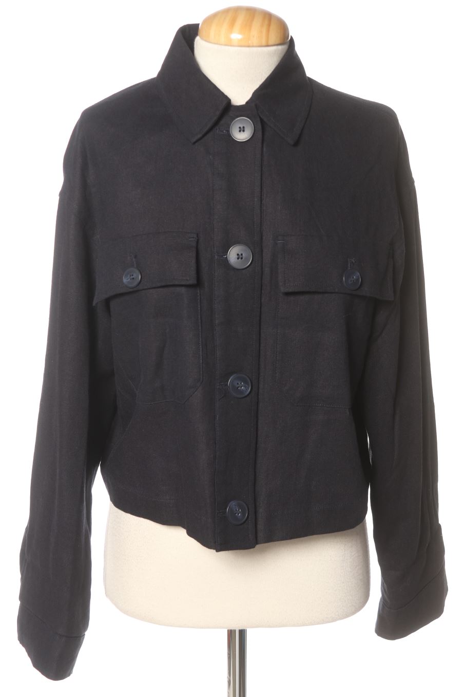 Blouson Zara de la taille XS, de couleur bleu marine