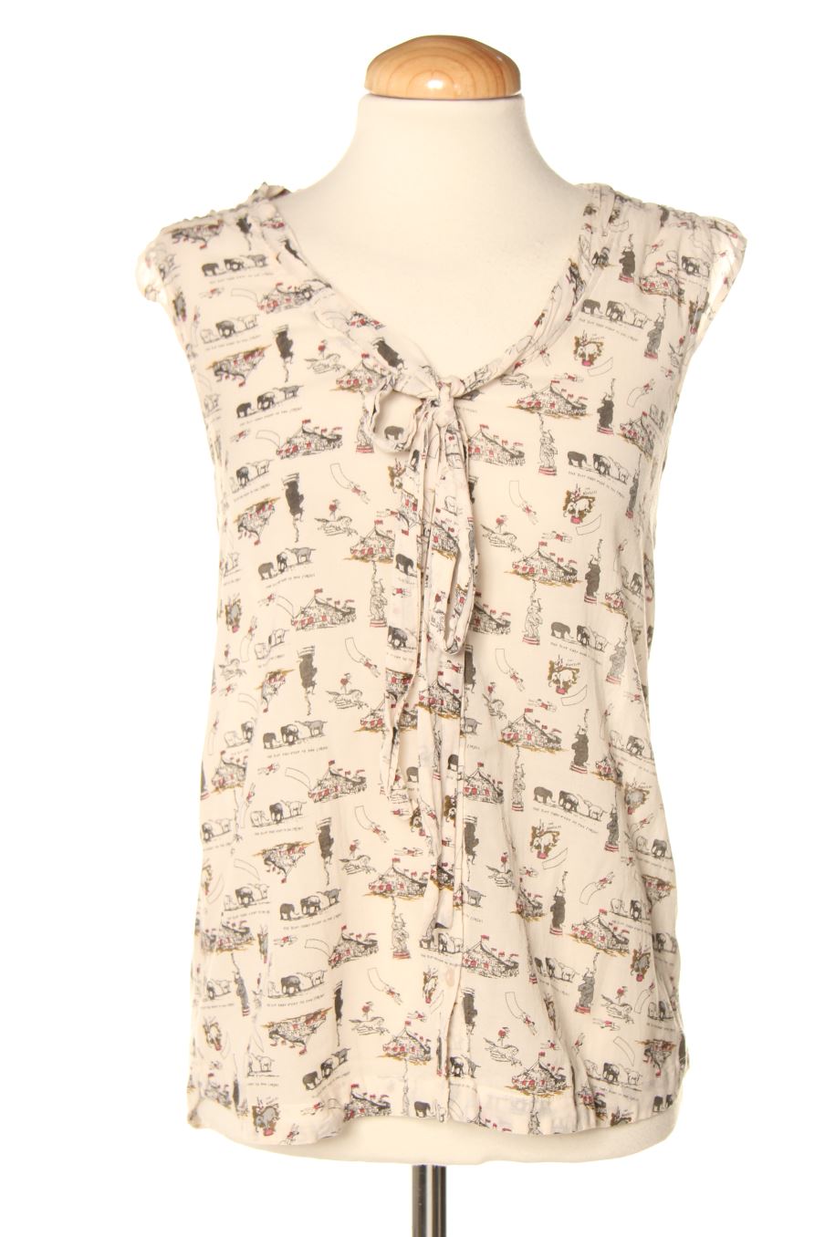 Camicia senza maniche de Springfield de la talla 36, de color stampato