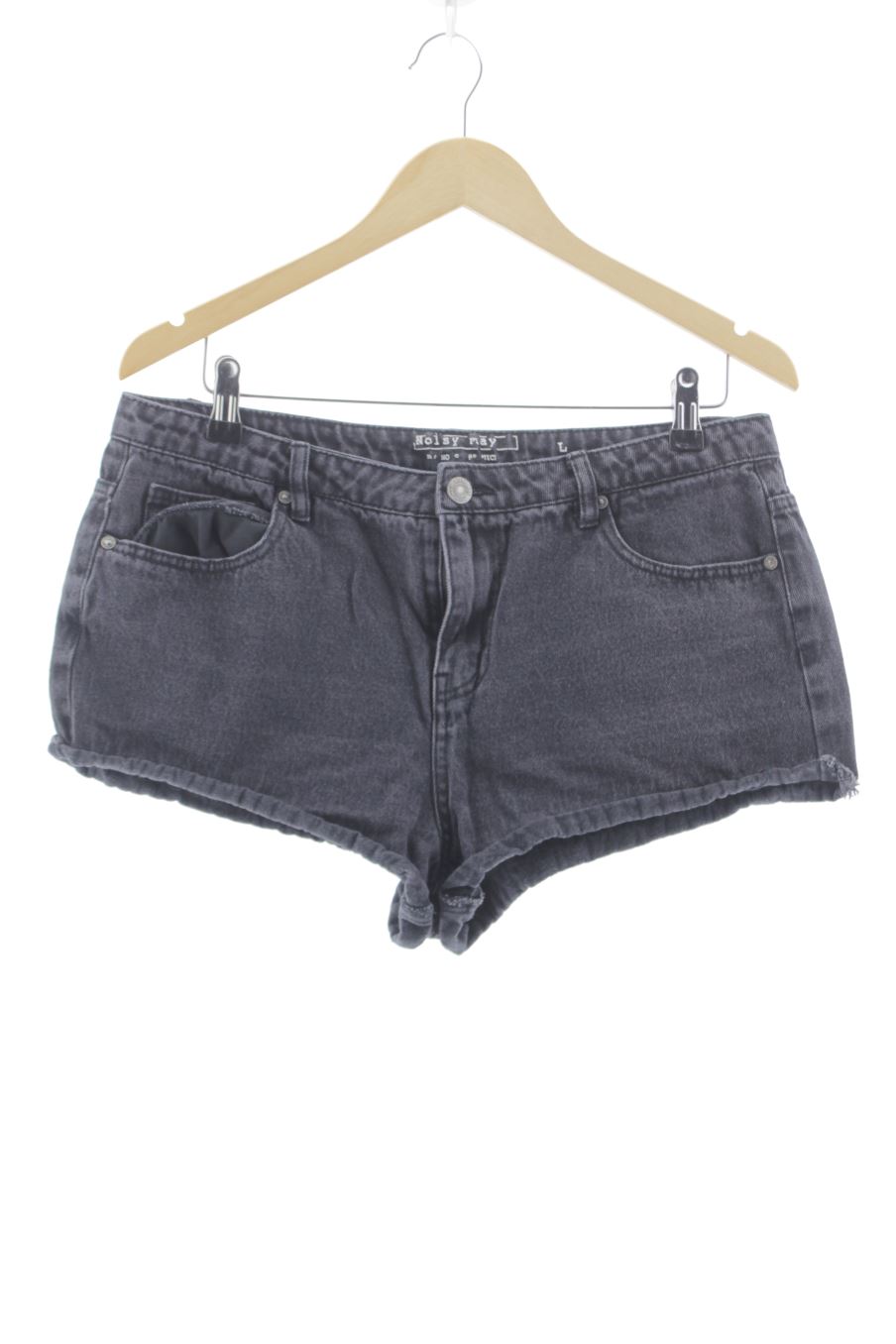 Pantalón corto de Noisy may de la talla L, de color negro de ropa vaquera