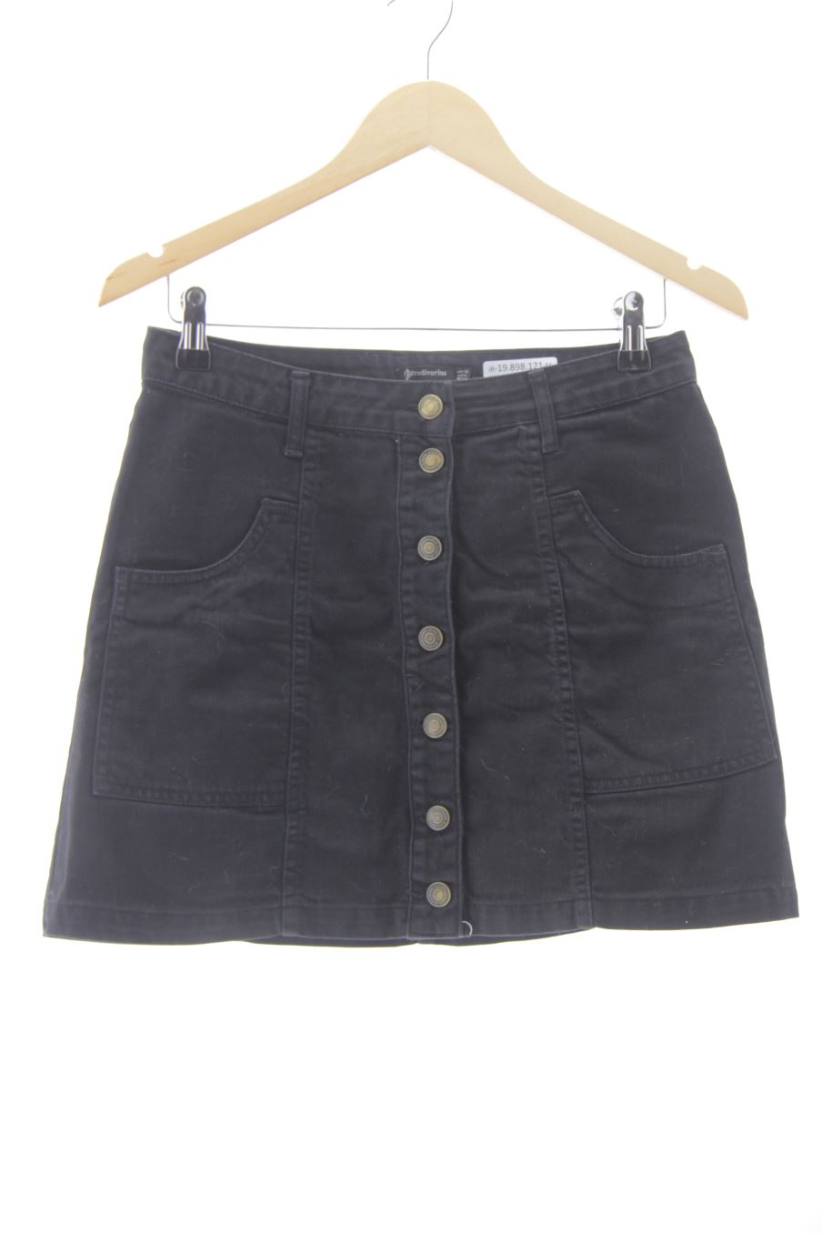 Jupe Stradivarius de la taille 38, de couleur noir de denim