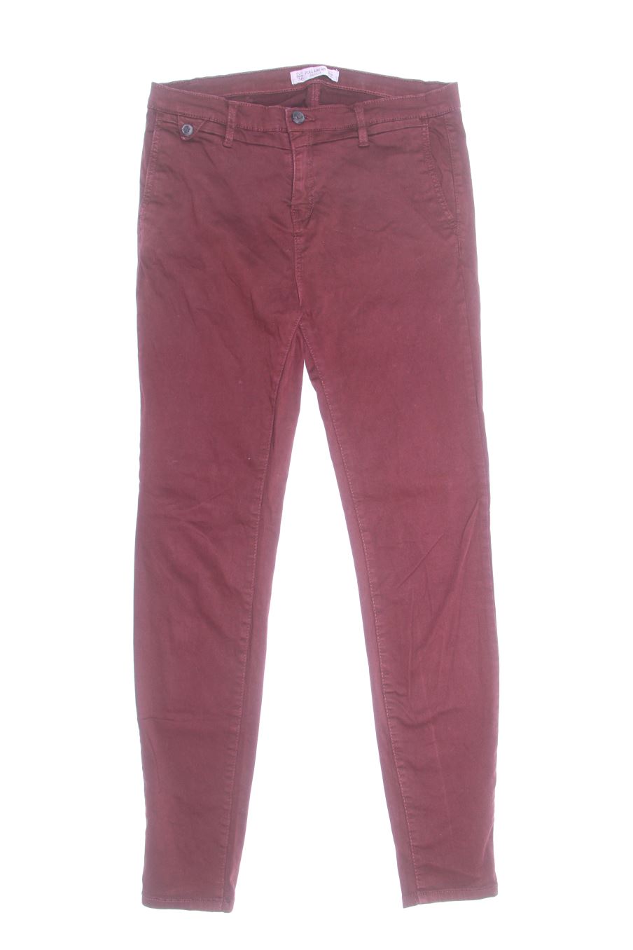 Vaqueros de Pull & Bear de la talla 36, de color burdeos de ropa vaquera