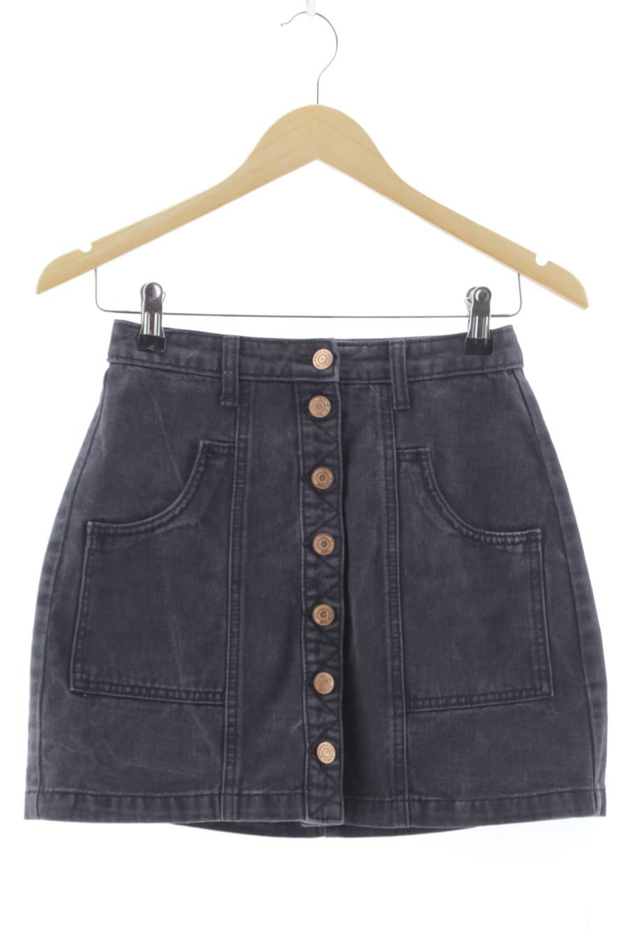 Falda de Stradivarius de la talla 36, de color gris de ropa vaquera