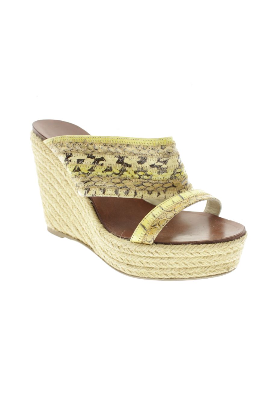 Sandalias tacon de Castañer de la talla 36, de color animal print de