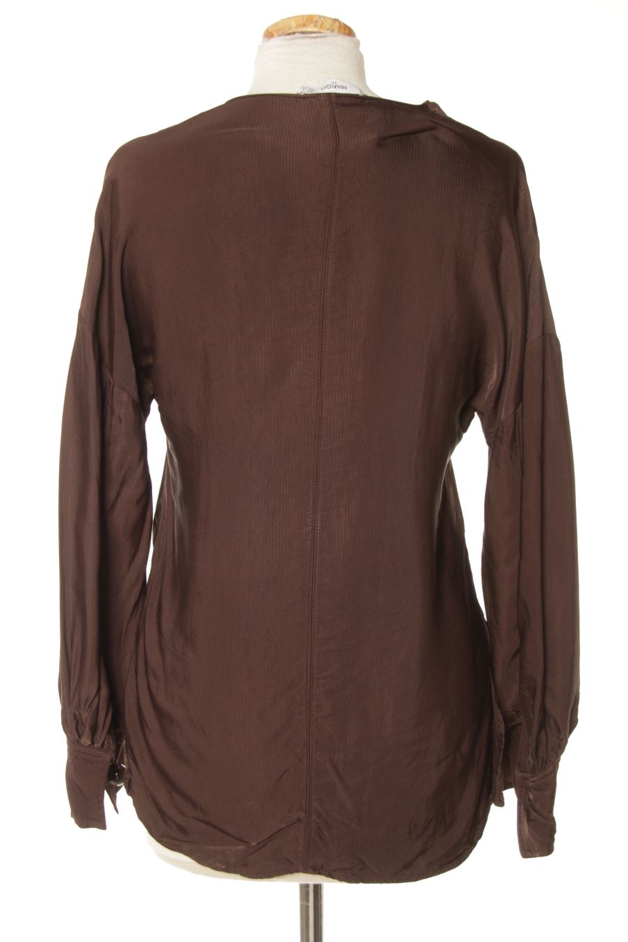 Blouse à manches longues Mango de la taille XS, de couleur marron
