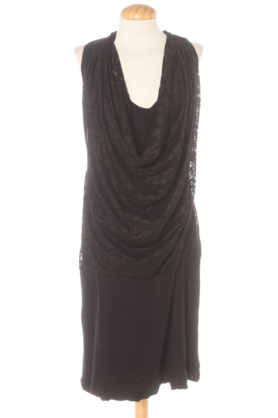 Einfaches Kleid von MS Mode Größe XL, Farbe Schwarz, für