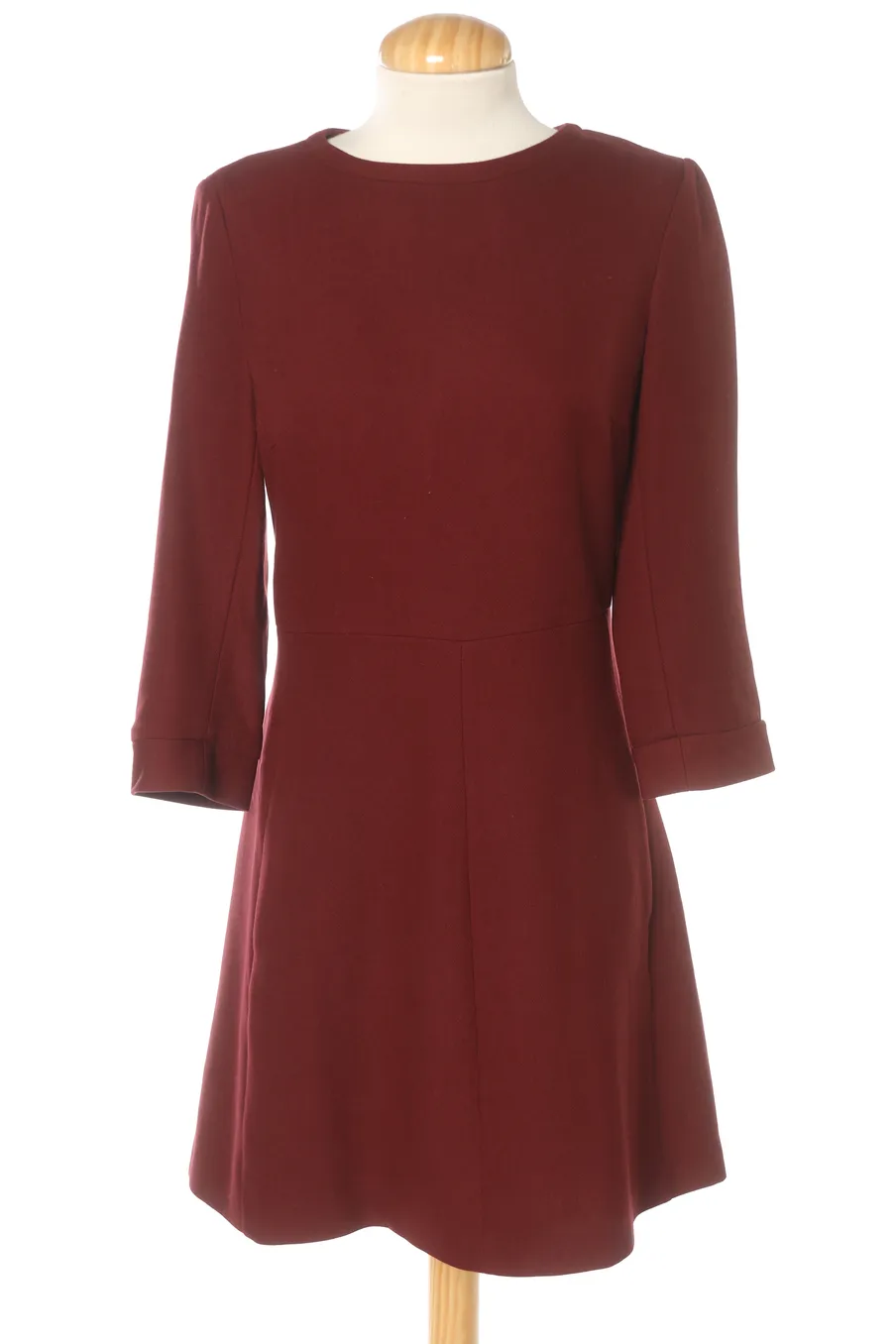 Vestito casual de Massimo Dutti de la talla 38, de color bordeaux