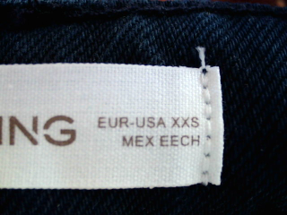Jeans Mango de la taille XXS, de couleur bleu marine de denim