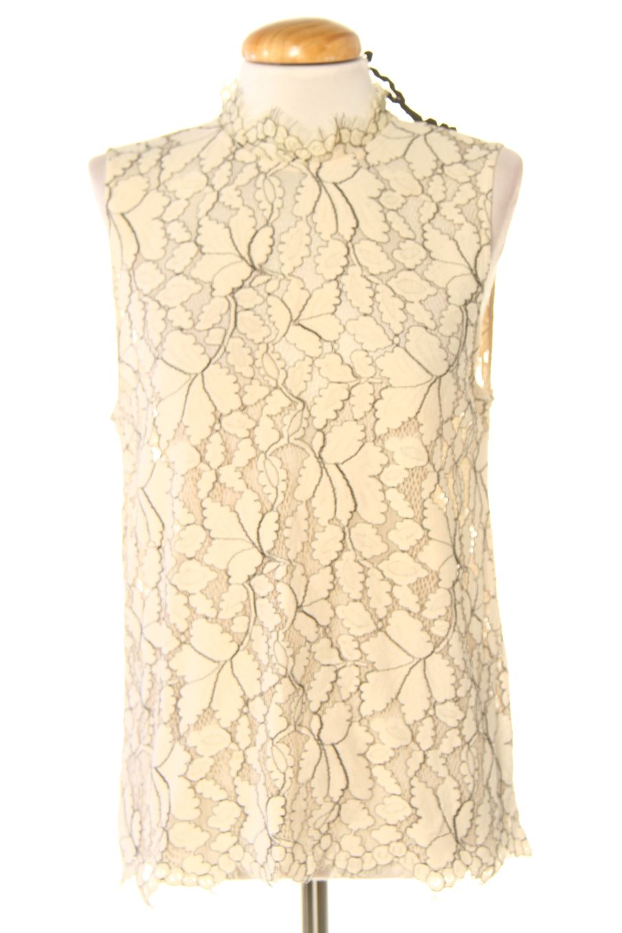 Blouse à manches courtes Mango de la taille S, de couleur beige