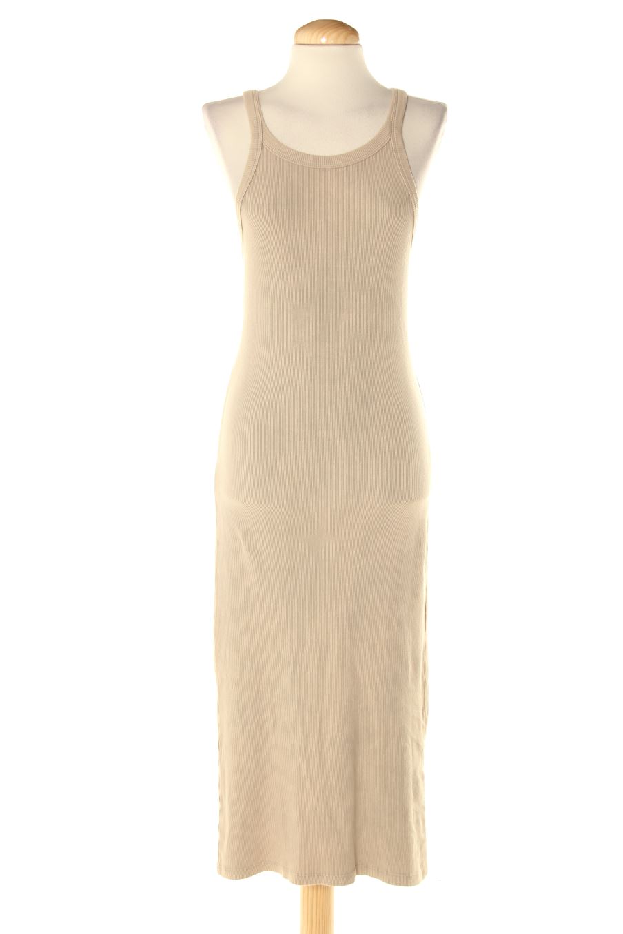 Robe casual Pull & Bear de la taille L, de couleur beige