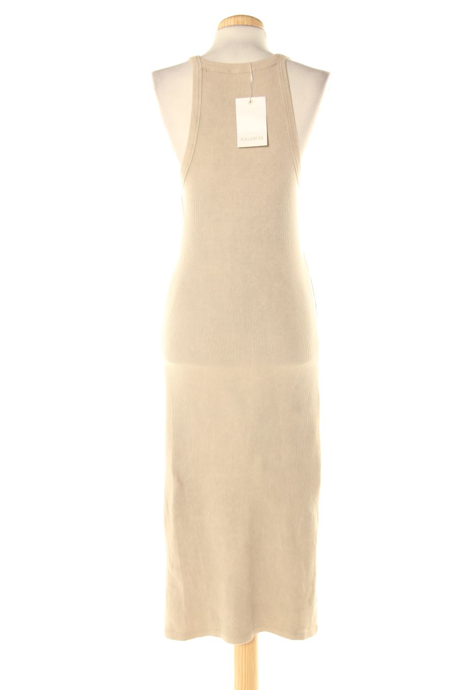 Robe casual Pull & Bear de la taille L, de couleur beige