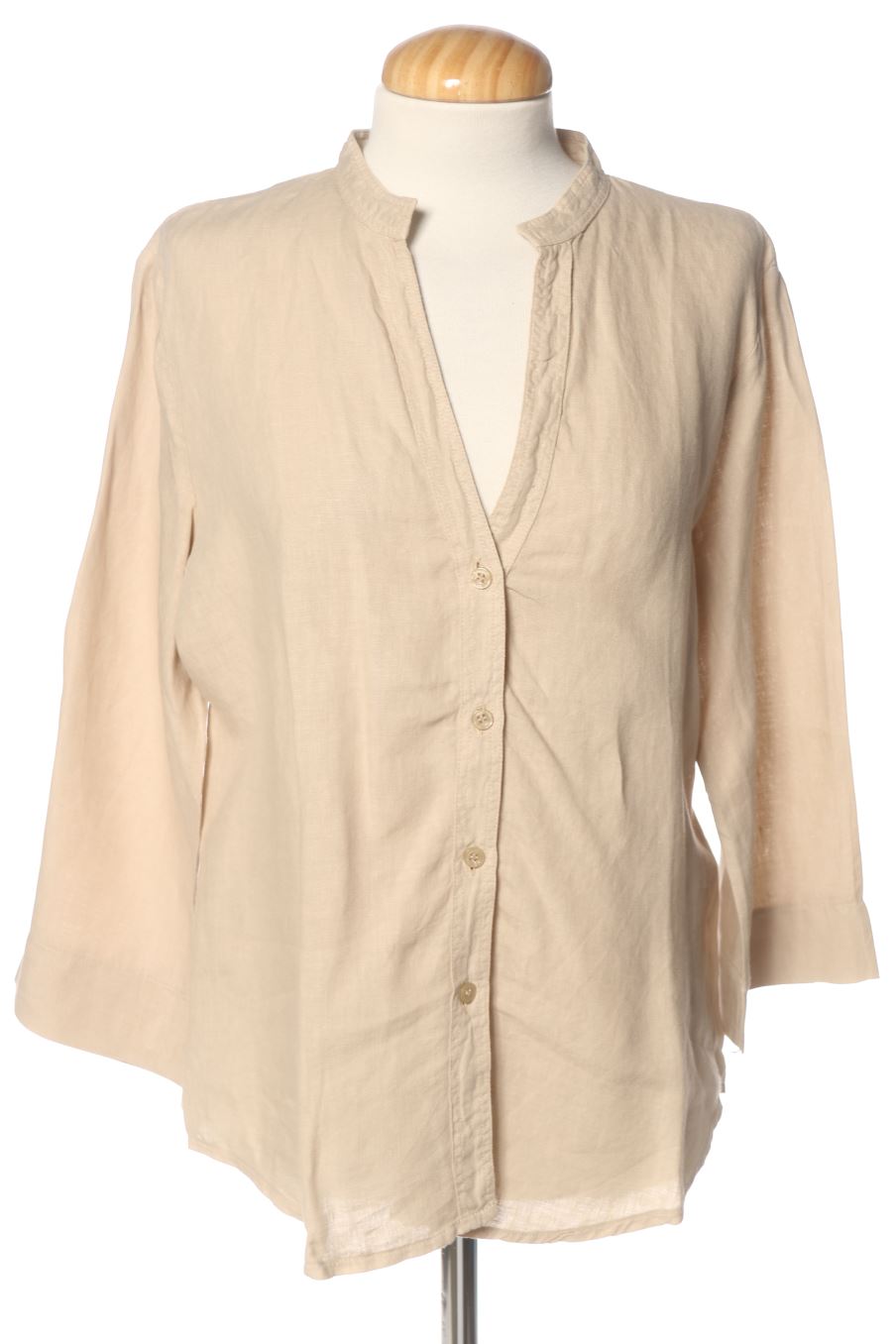 Blouse à manches longues Benetton de la taille M, de couleur beige