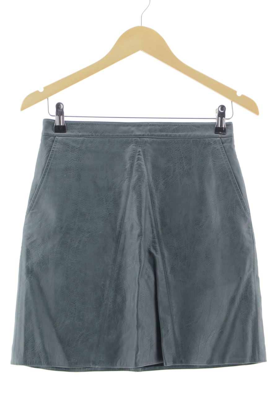 Falda de Zara de la talla S, de color verde de sintético