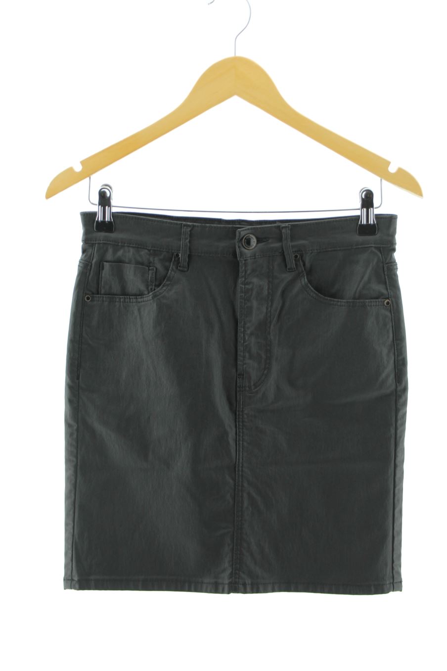 Jupe Stradivarius de la taille 38, de couleur noir de denim