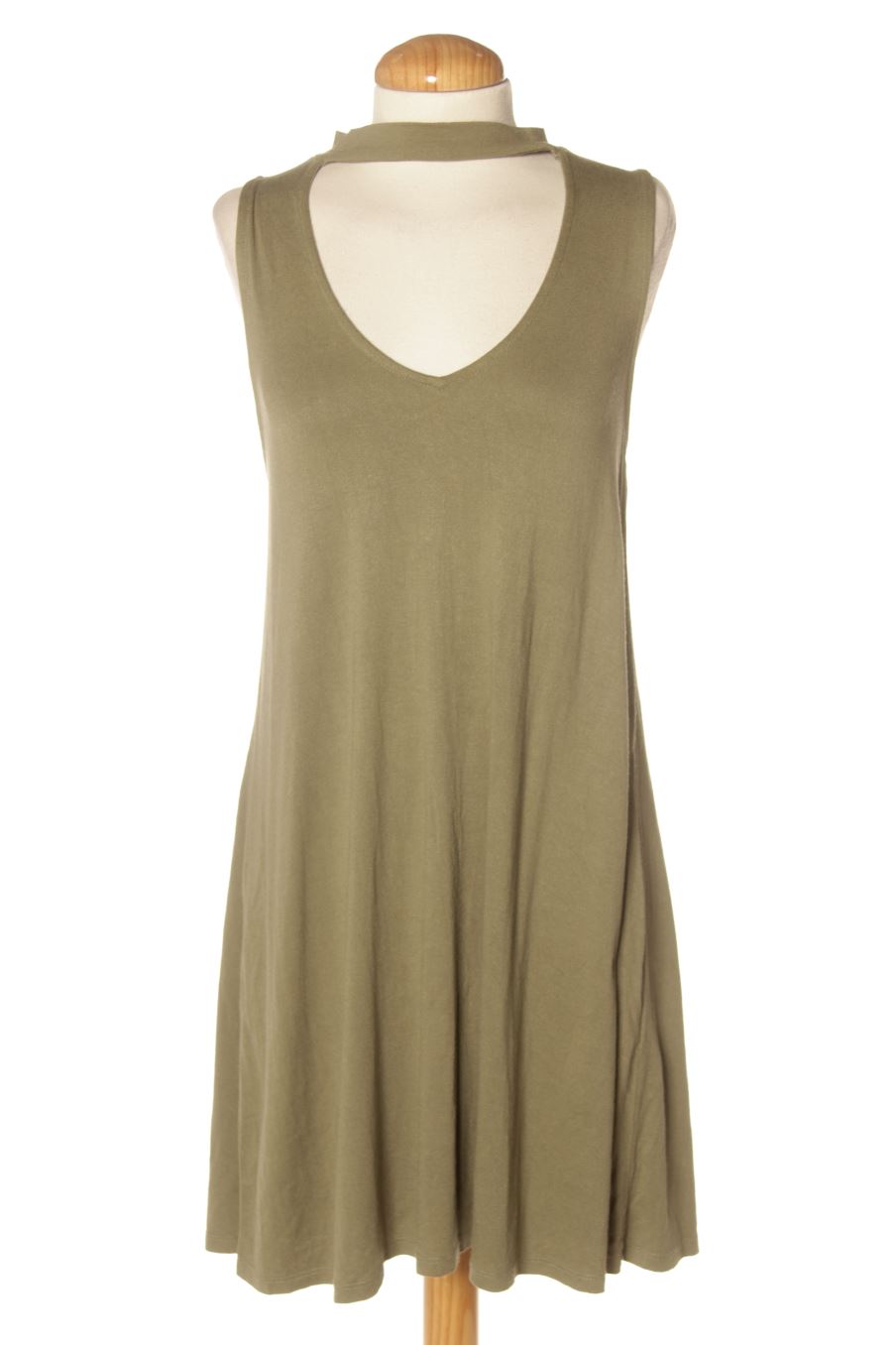 Vestido casual de Pull & Bear de la talla M, de color verde