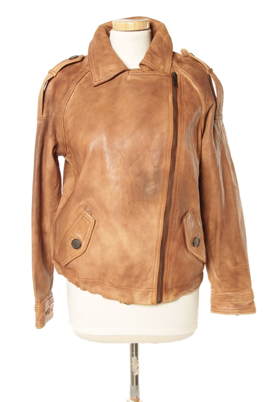 Jacke von Pepe Jeans Größe M, Farbe Braun, aus Leder für
