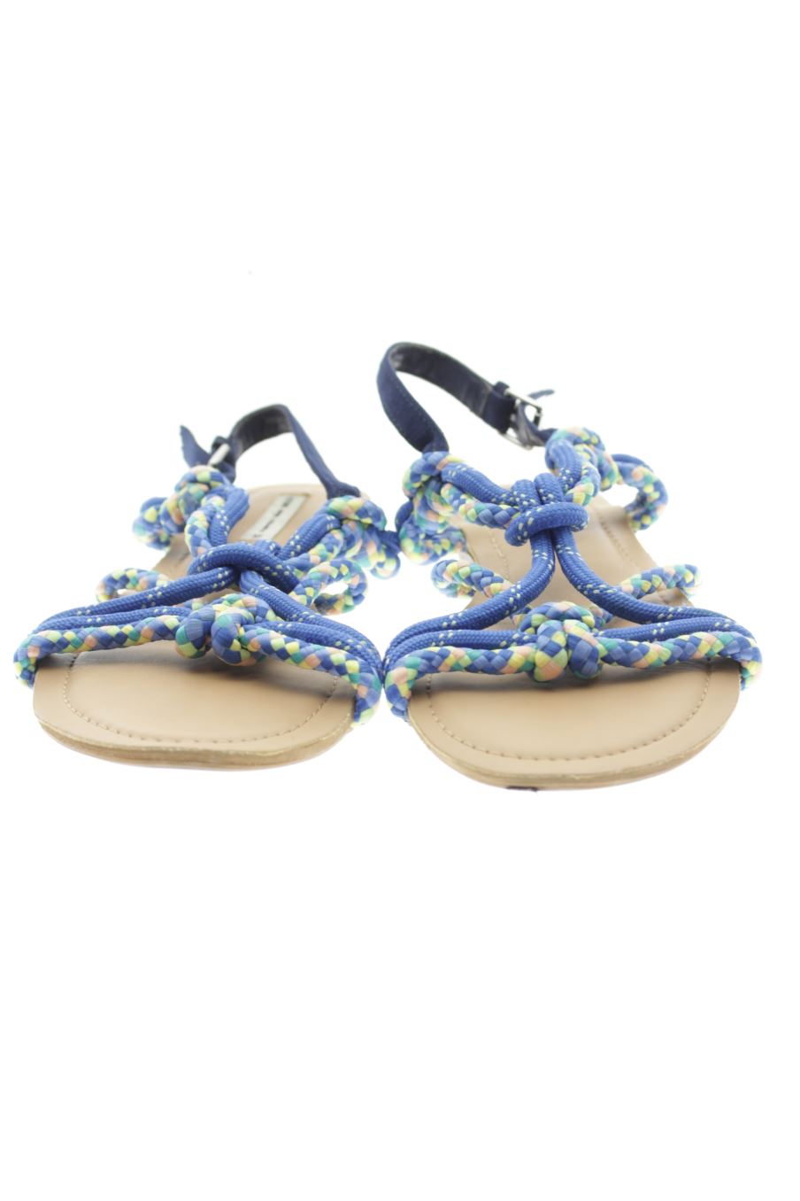 Sandalias planas de Oysho de la talla 37, de color flores de