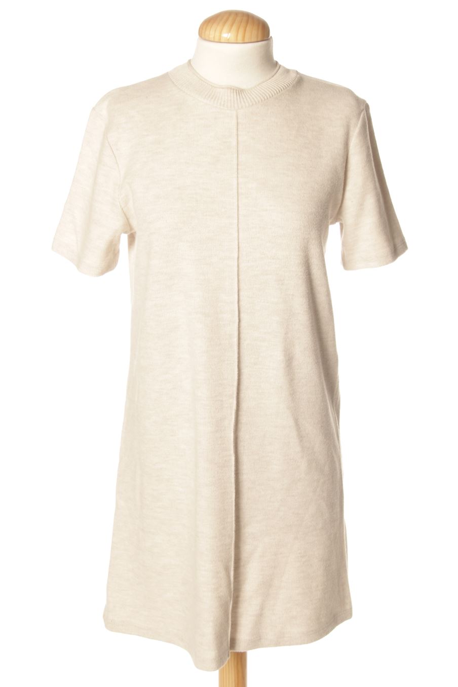 Vestito casual de Zara de la talla S, de color beige