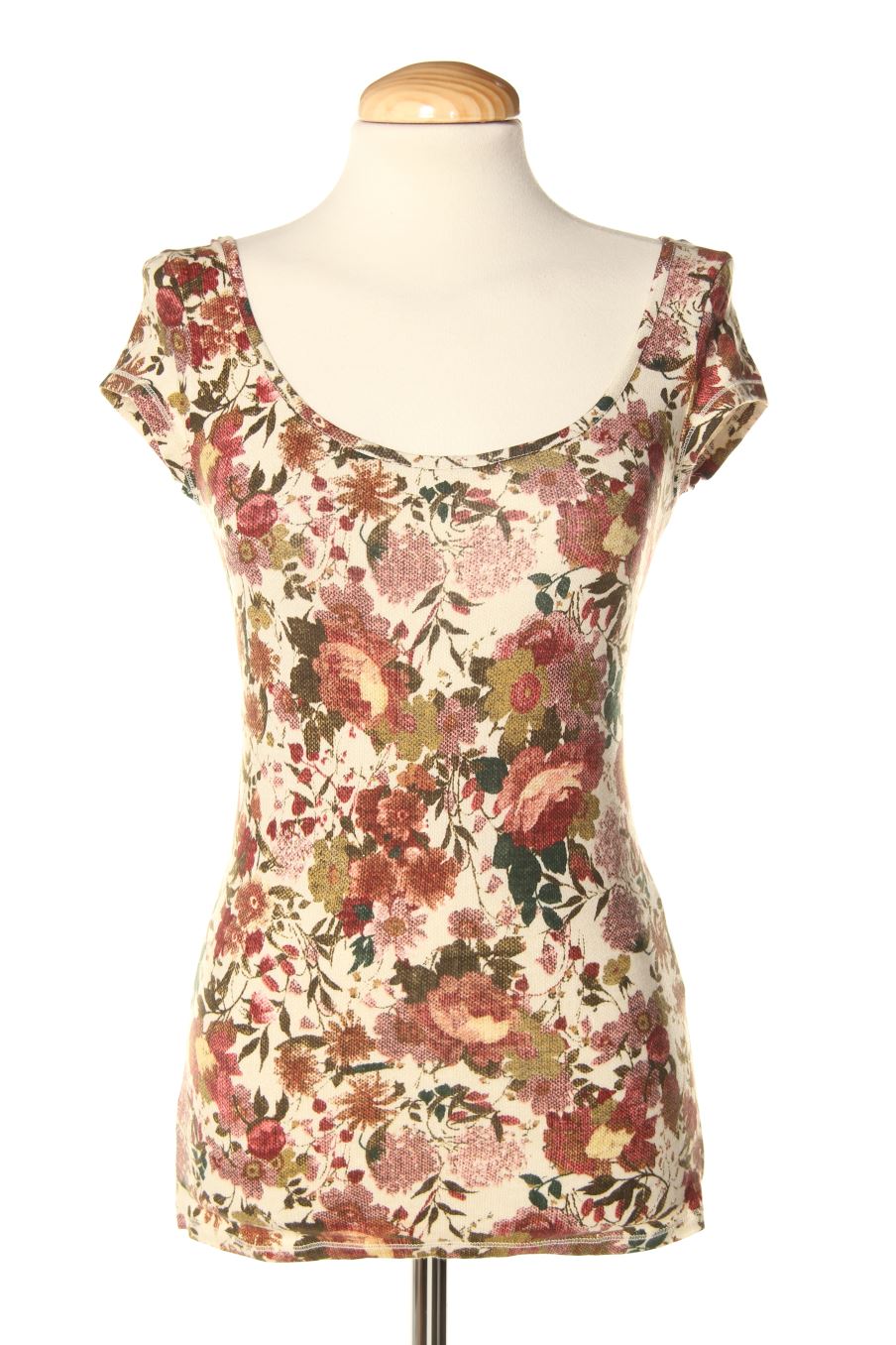 Top de Bershka de la talla S, de color flores
