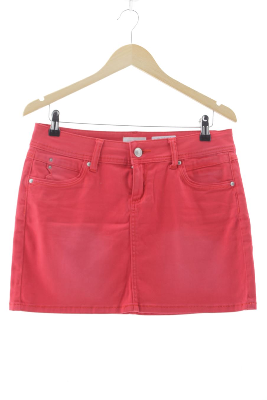 Falda de Cache cache de la talla 40, de color rojo de ropa vaquera