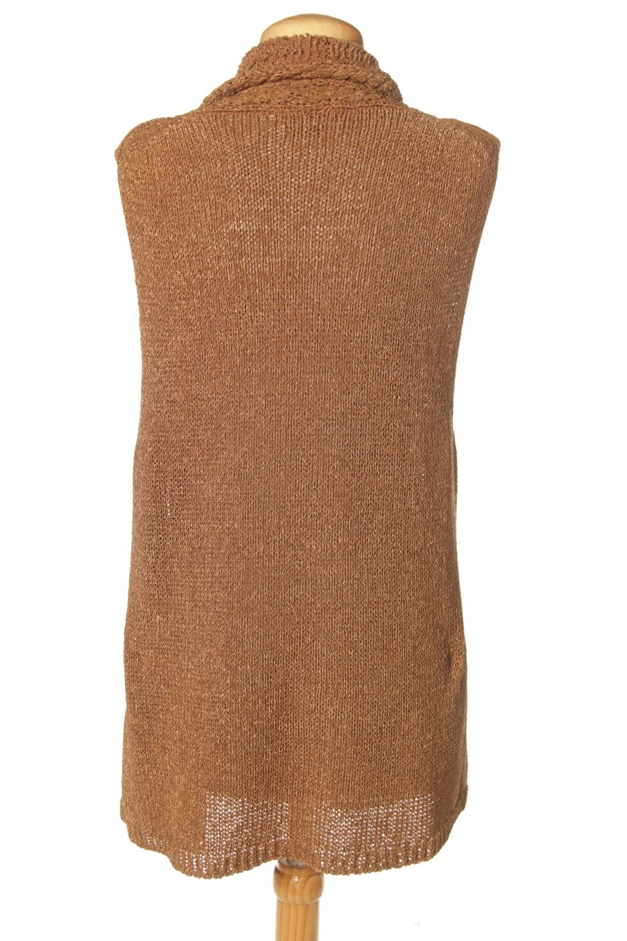Chaleco de tela de Massimo Dutti de la talla L, de color marrón