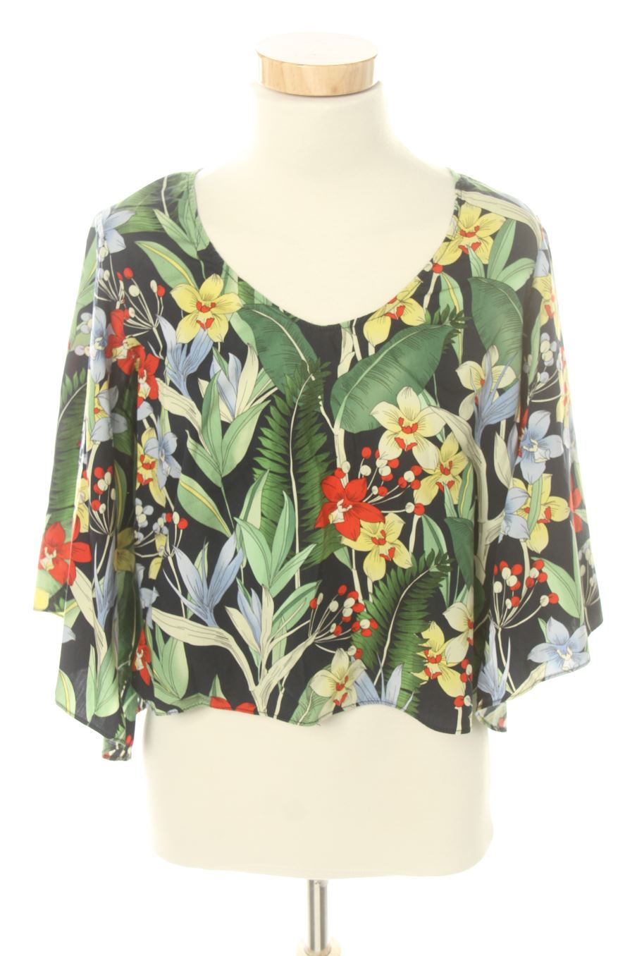 Blusa de manga larga de Zara de la talla S, de color flores