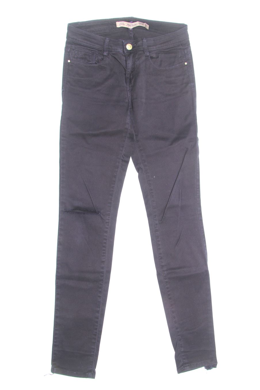 Vaqueros de Trf (ZARA) de la talla 34, de color negro de ropa vaquera
