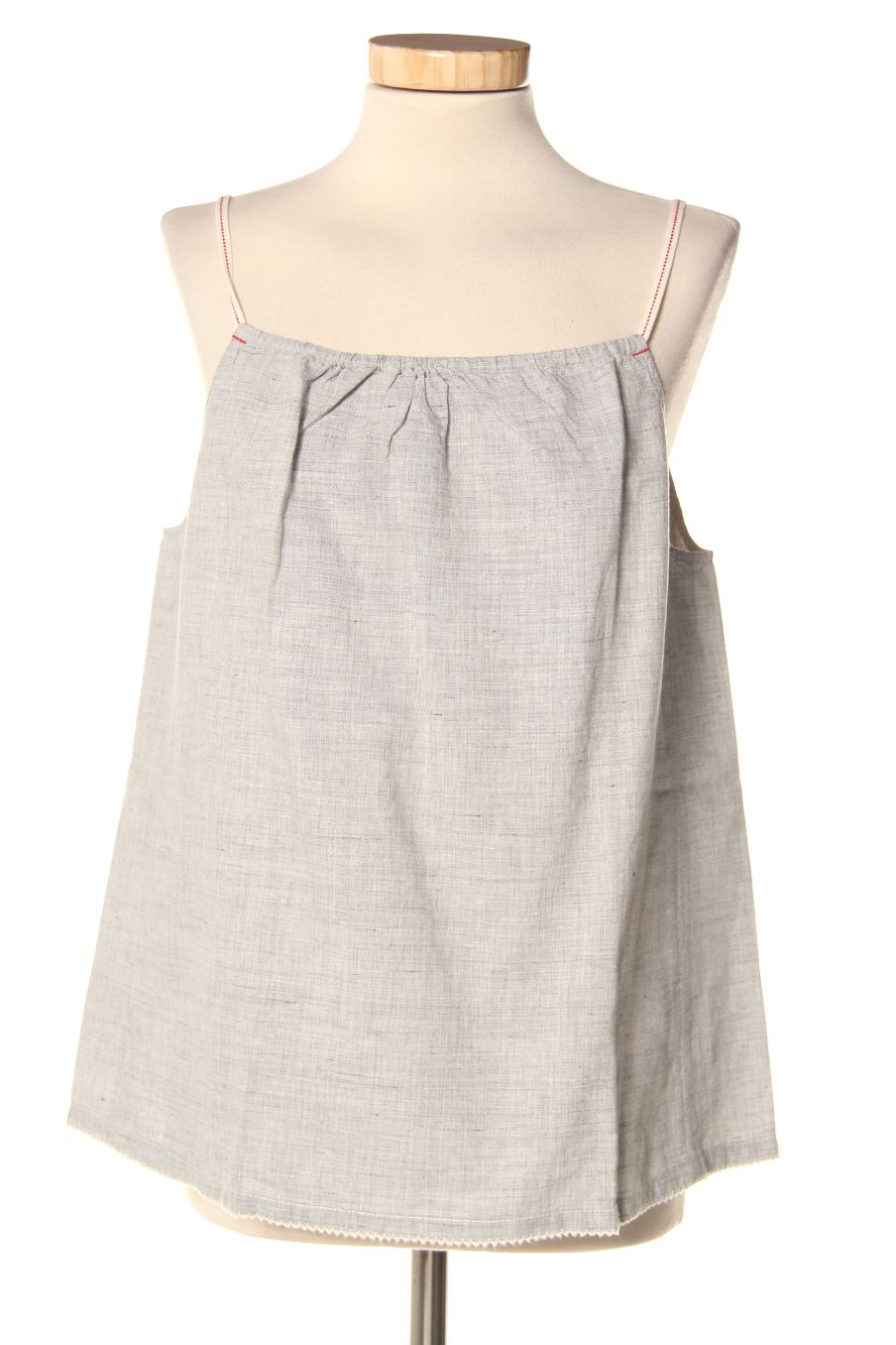 Aufwändiges Top von Ines de la Fressange Größe M, Farbe Grau, für