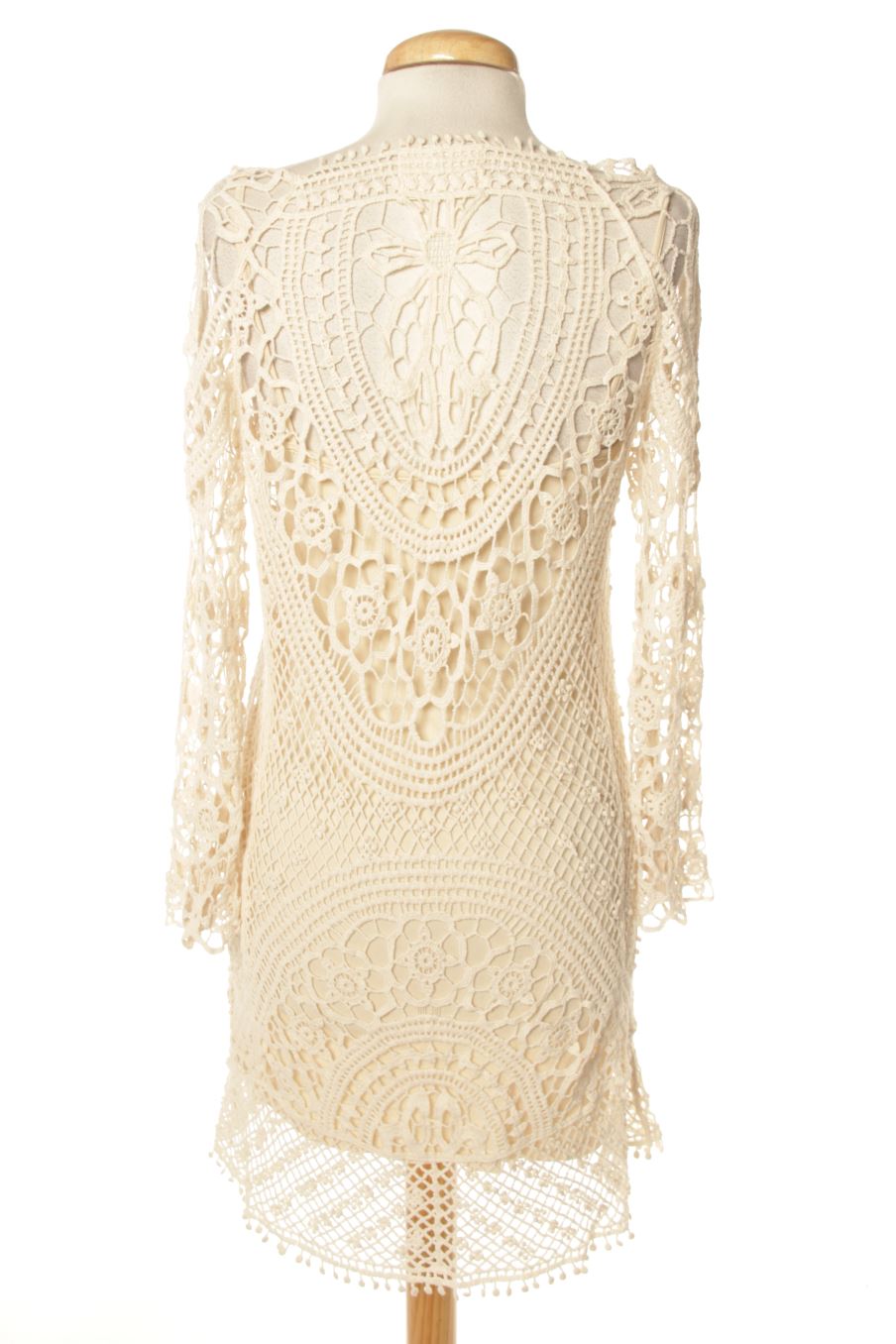 Vestido casual de Springfield de la talla S, de color beige