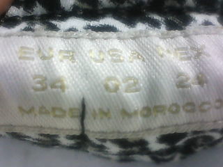 Jeans Zara de la taille 34, de couleur animal print de denim