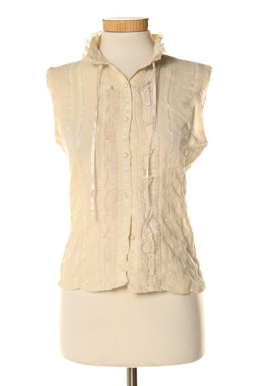 Camisa sin mangas de PERCENTIL de la talla S, de color beige