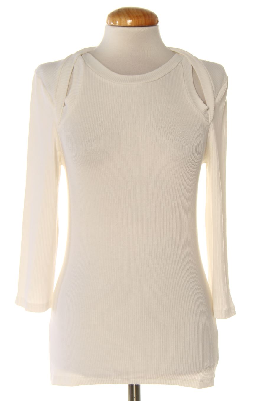 Maglietta a maniche lunghe de salsa de la talla M, de color bianco