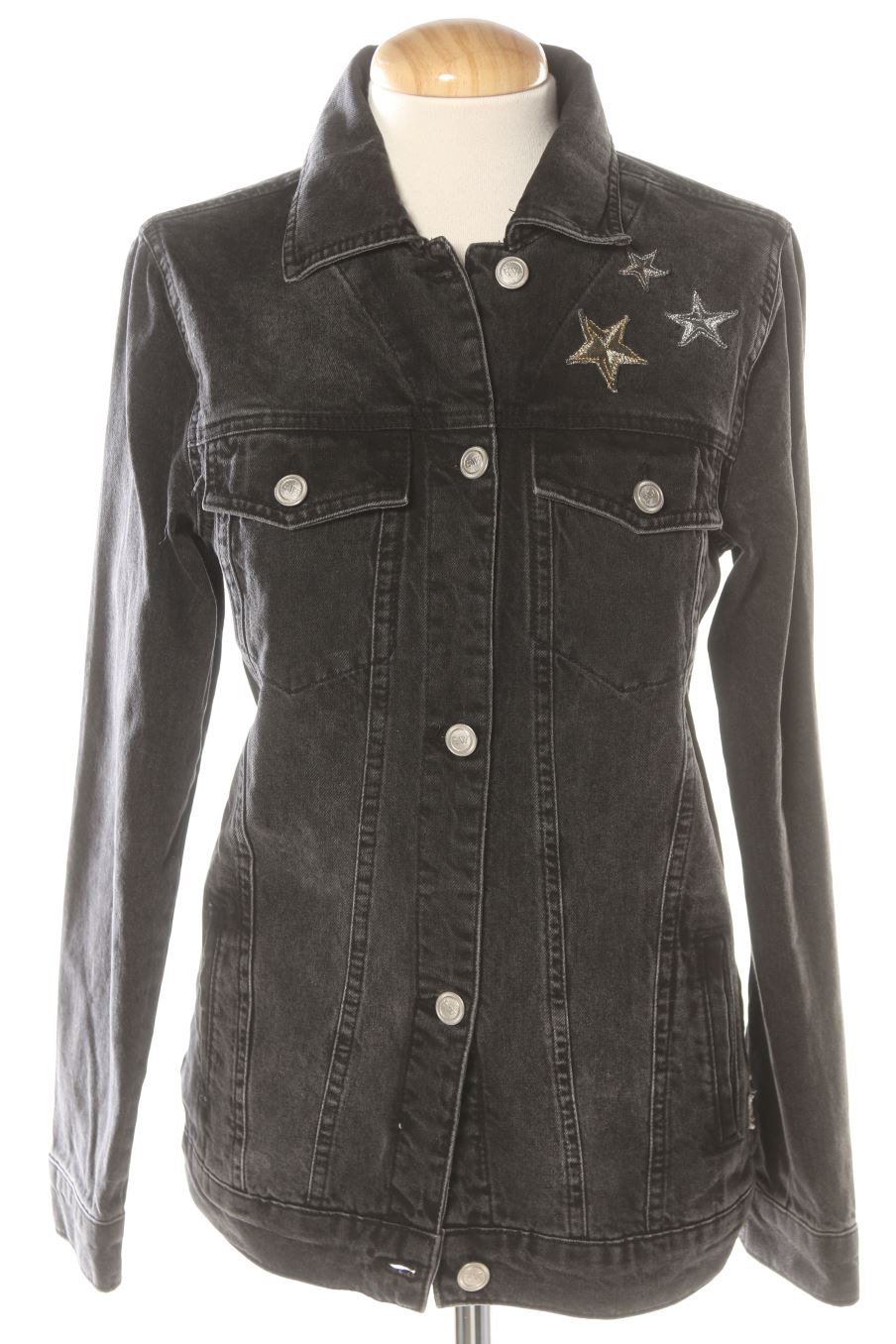 Jacke von Easy wear Größe S, Farbe Schwarz, aus Jeanskleidung für