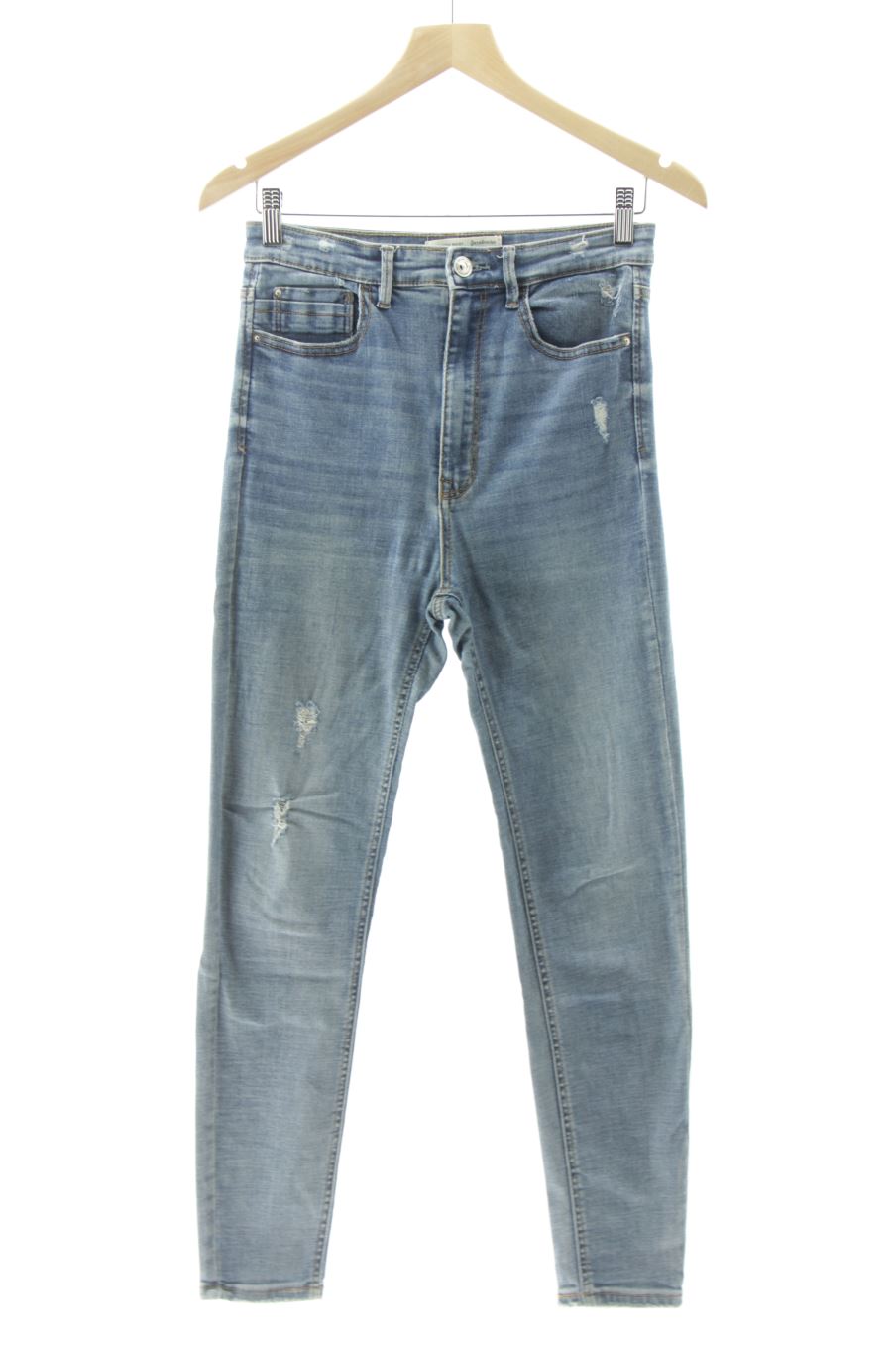 Jeans Stradivarius de la taille 38, de couleur bleu de denim