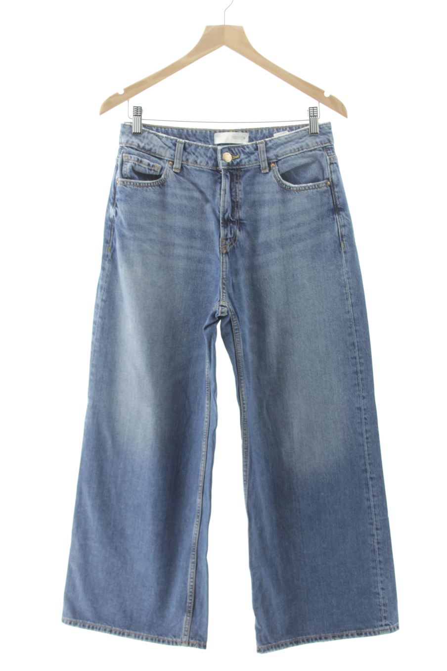 Vaquero de Zara de la talla 38, de color azul de ropa vaquera