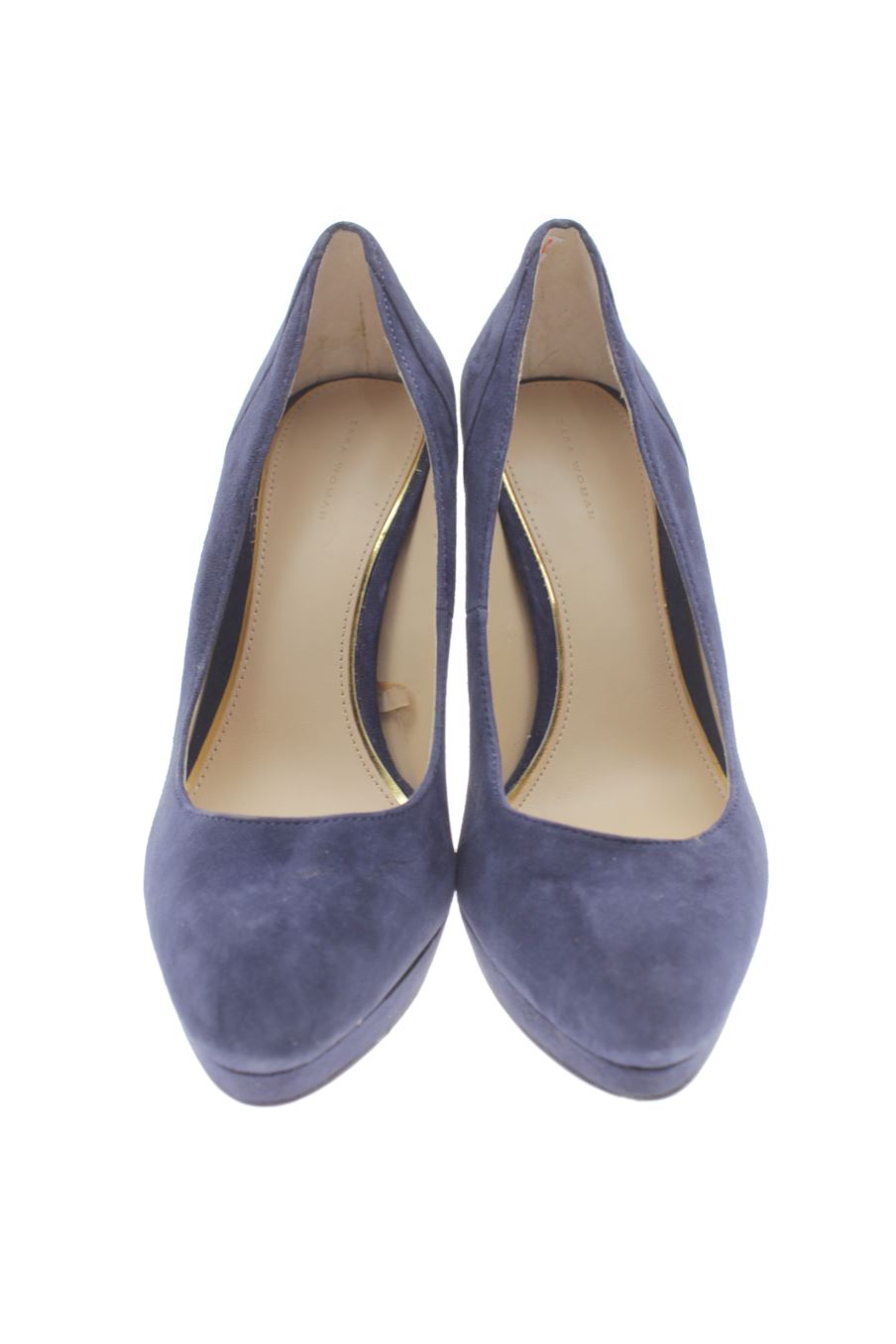 Chaussures à talons de Zara de la taille 36, de couleur bleu marine de