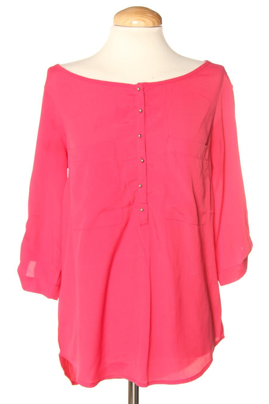Blouse à manches courtes Stradivarius de la taille S, de couleur rose