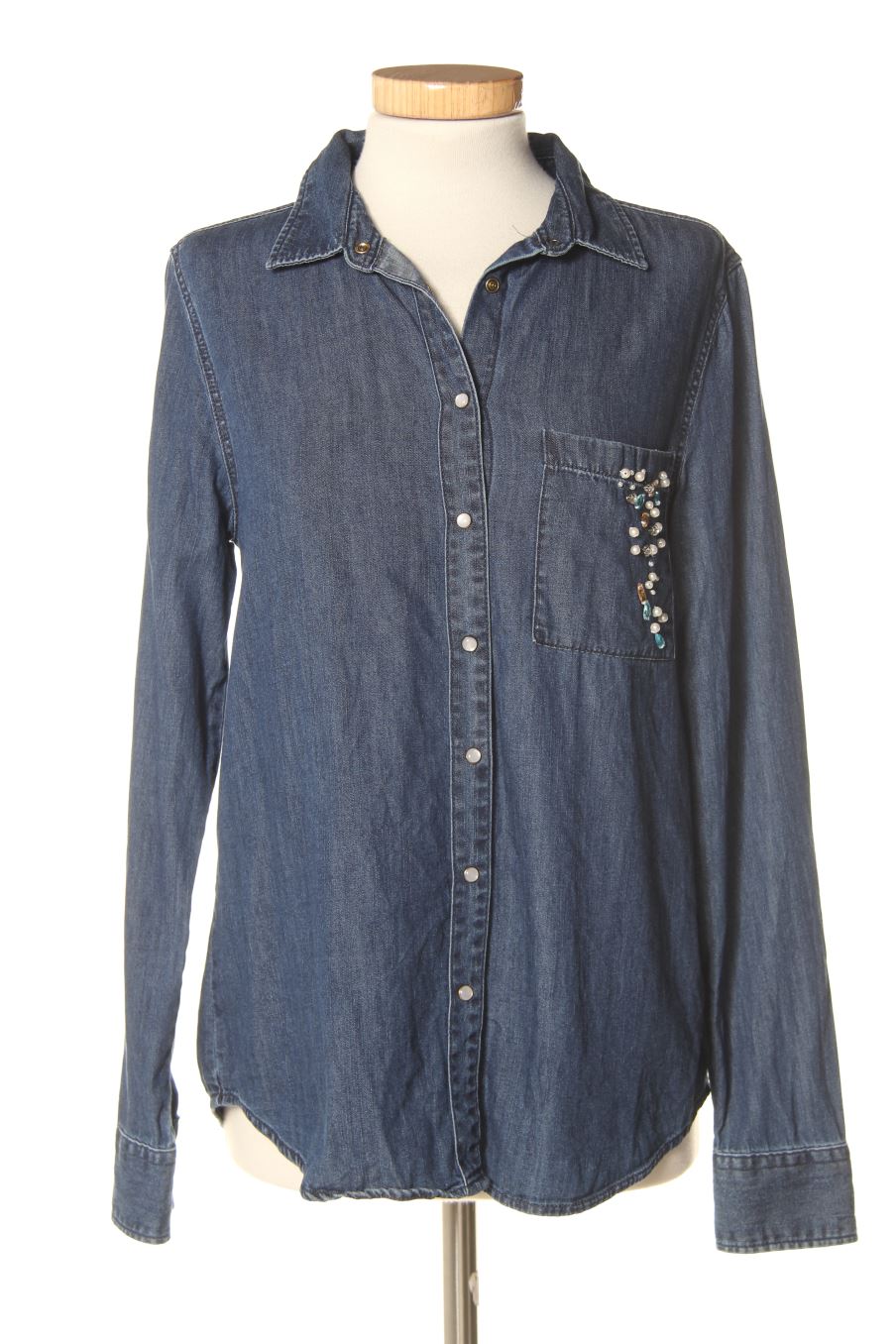 Chemise Fórmula Joven de la taille 36, de couleur bleu de denim