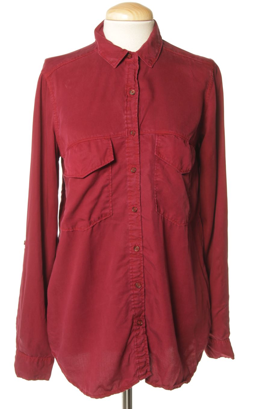 Chemise Stradivarius de la taille S, de couleur bordeaux