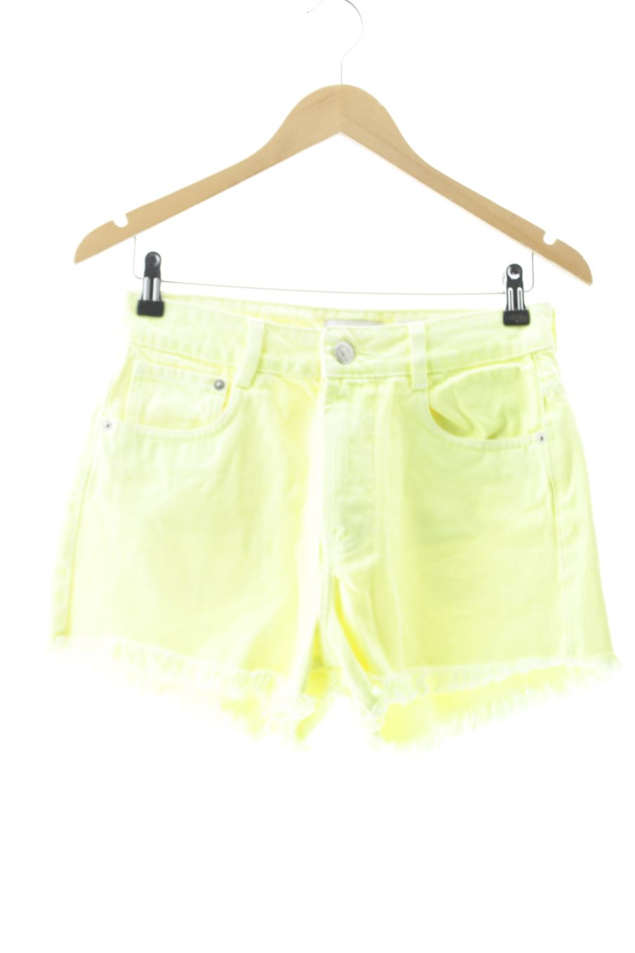 Shorts Zara de la taille 36, de couleur vert de denim